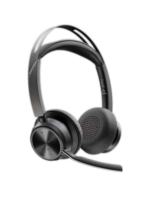 Auriculares Inalámbricos PolyVoyager Focus 2 USB-C-C + Adaptador USB-C/A/ con Micrófono/ Bluetooth/ Negros