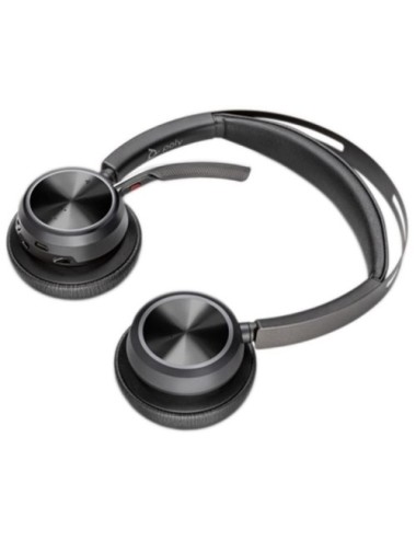 Auriculares Inalámbricos PolyVoyager Focus 2 USB-C-C + Adaptador USB-C/A/ con Micrófono/ Bluetooth/ Negros