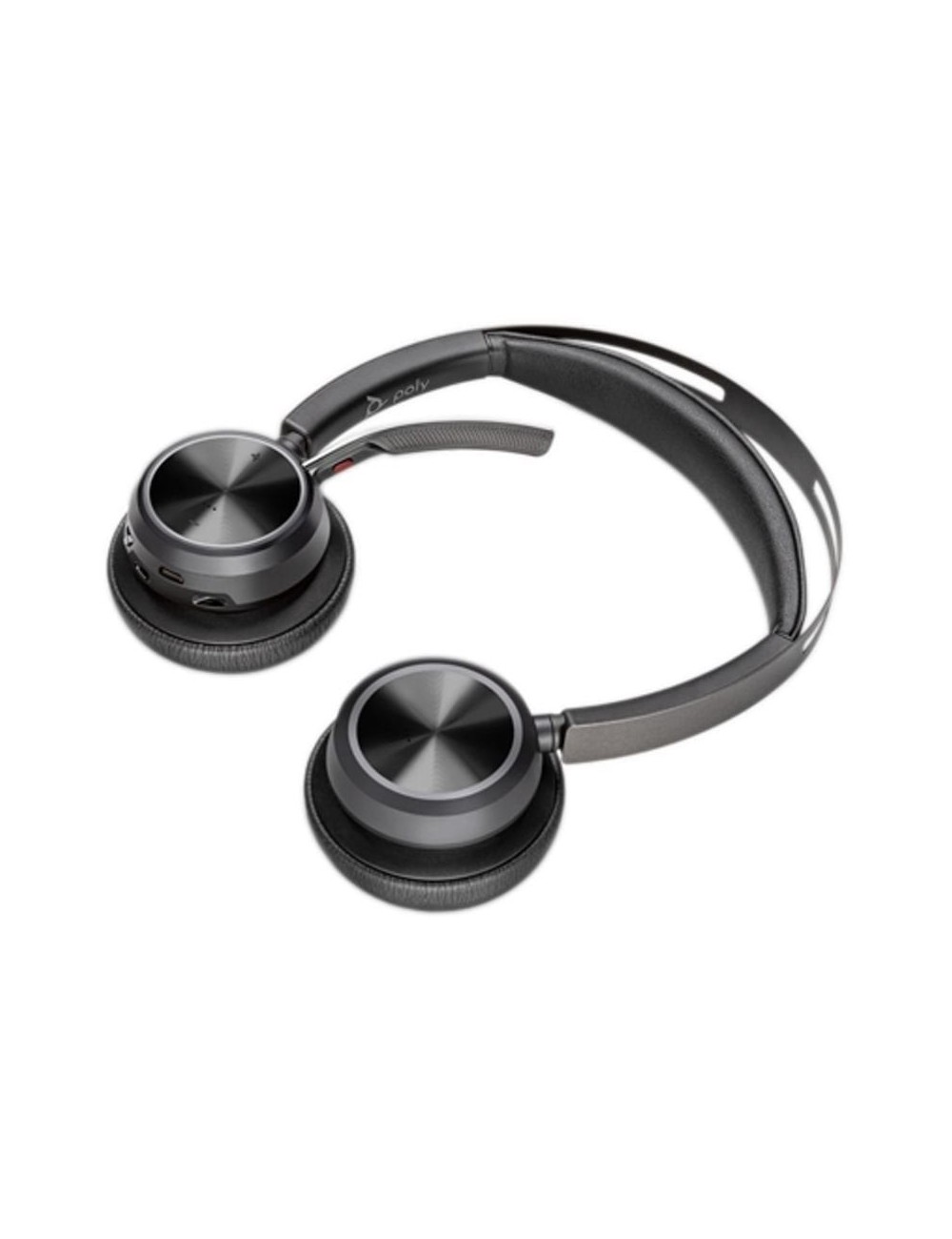 Auriculares Inalámbricos PolyVoyager Focus 2 USB-C-C + Adaptador USB-C/A/ con Micrófono/ Bluetooth/ Negros