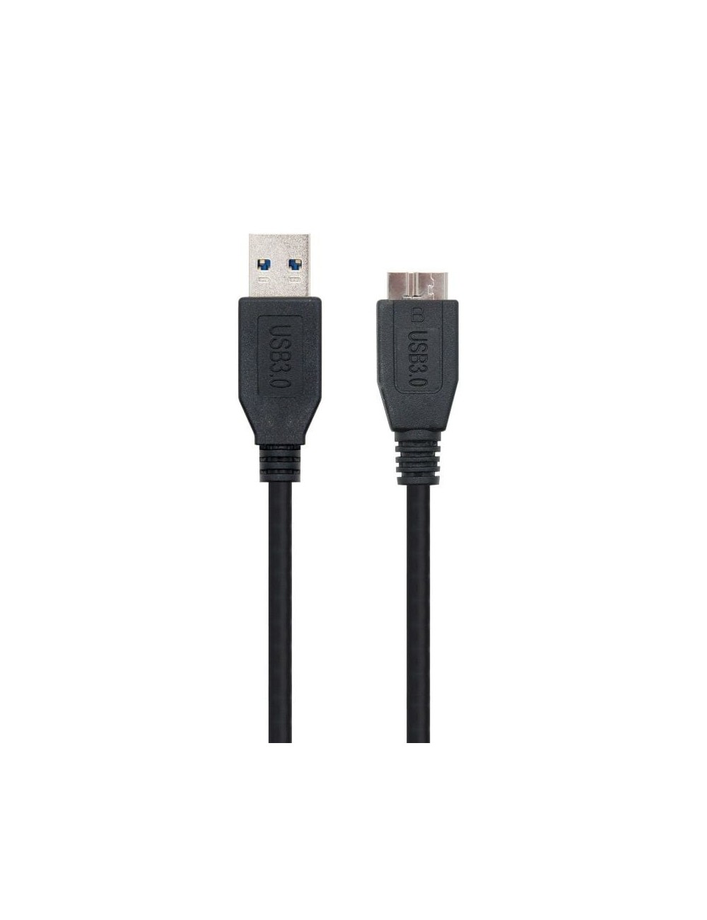 Cable USB 3.0 Nanocable 10.01.1101-BK/ USB Macho - MicroUSB Macho/ 1m/ Negro