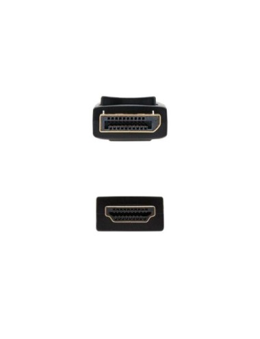 Cable Conversor Nanocable 10.15.4300/ Displayport Macho - HDMI Macho/ 50cm/ Negro