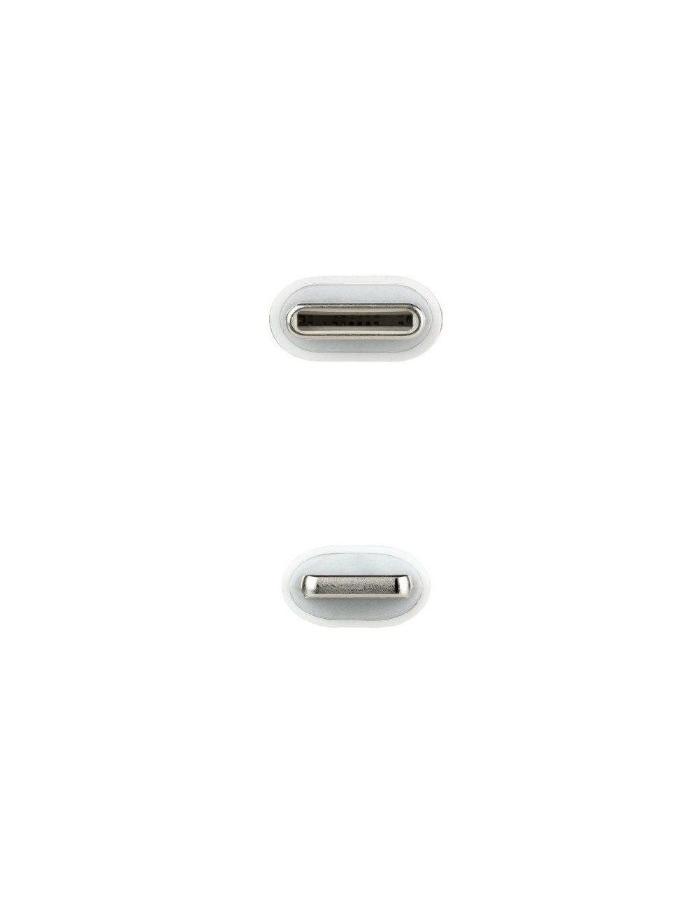 Cable USB 2.0 Tipo-C Lightning Nanocable 10.10.0602/ USB Tipo-C Macho - Lightning Macho/ 2m/ Blanco