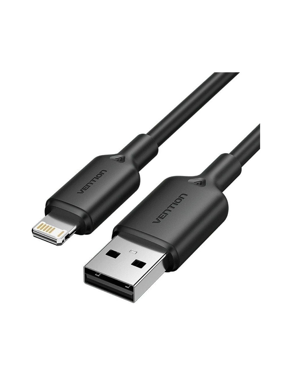 Cable USB 2.0 Lightning Vention LAMBF/ USB Macho - Lightning Macho/ 480Mbps/ 1m/ Negro