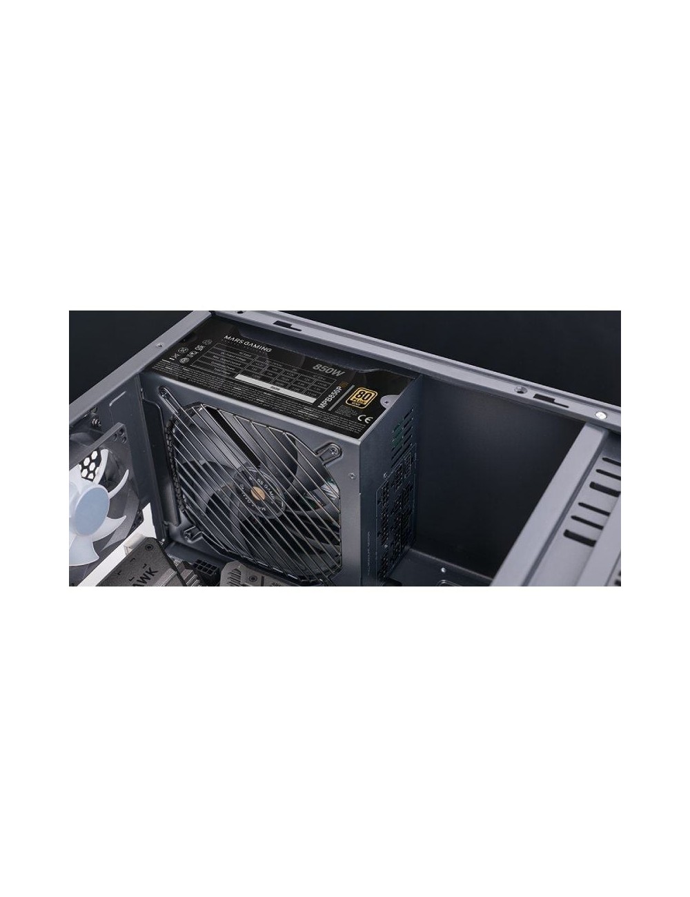 Fuente de Alimentación Mars Gaming MPB850PSI/ 850W/ Ventilador 14cm/ ATX 3.1/ PCIe 5.1/ 80 Plus Gold