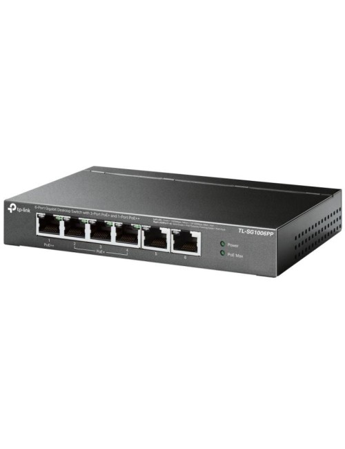 Switch TP-Link TL-SG1006PP 6 Puertos/ RJ-45 10/100/1000/ PoE++