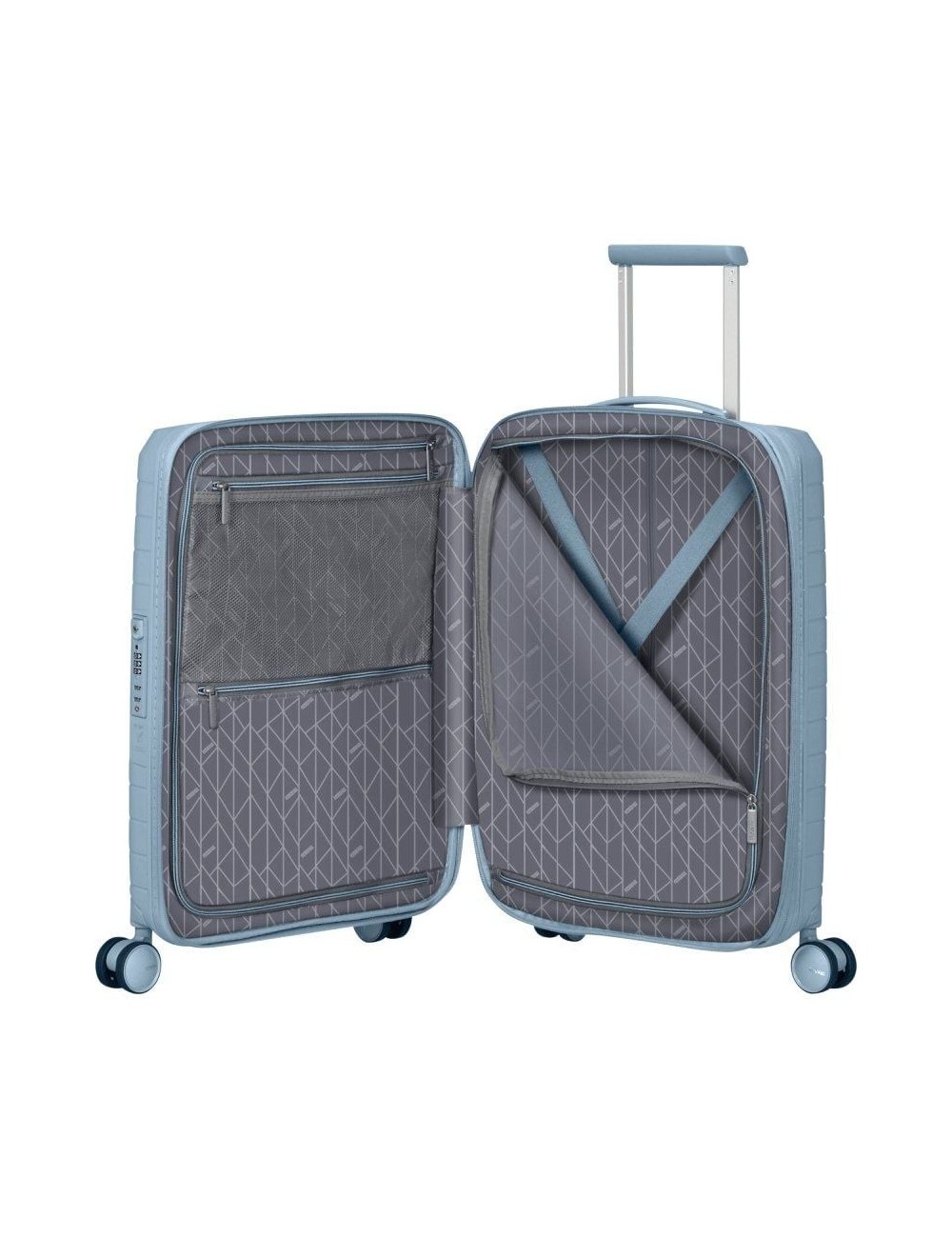 Maleta de Cabina American Tourister FastForward Spinner Expansible 55cm/ 55x40x23cm/ 4 Ruedas/ Azul