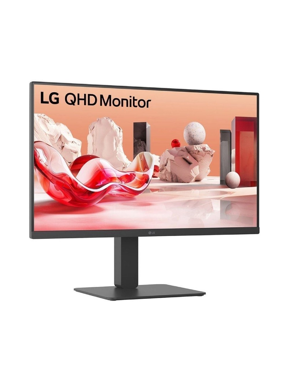 Monitor Profesional LG 27BA45QB-B 27'/ QHD/ Multimedia/ Regulable en altura/ Negro