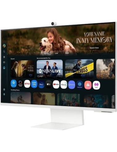 Smart Monitor Samsung M8 M80F S32FM801UU 32'/ 4K/ Multimedia/ Regulable en altura/ Smart TV/ Webcam/ Blanco