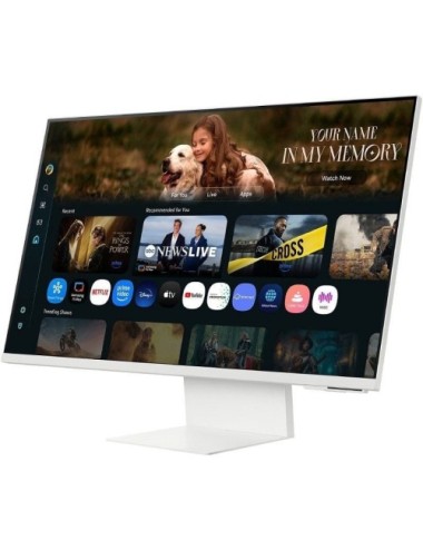 Smart Monitor Samsung M8 M80F S32FM801UU 32'/ 4K/ Multimedia/ Regulable en altura/ Smart TV/ Webcam/ Blanco