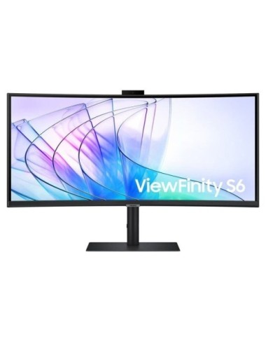 Monitor Profesional Ultrapanorámico Curvo Samsung ViewFinity S6 S34C652VAU 34'/ UWQHD/ Webcam/ Multimedia/ Regulable en Altura/ 