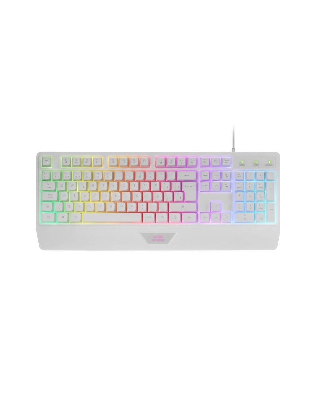 Pack Gaming Mars Gaming MCP124/ Teclado H-MECH  + Ratón Óptico + Alfombrilla/ Blanco
