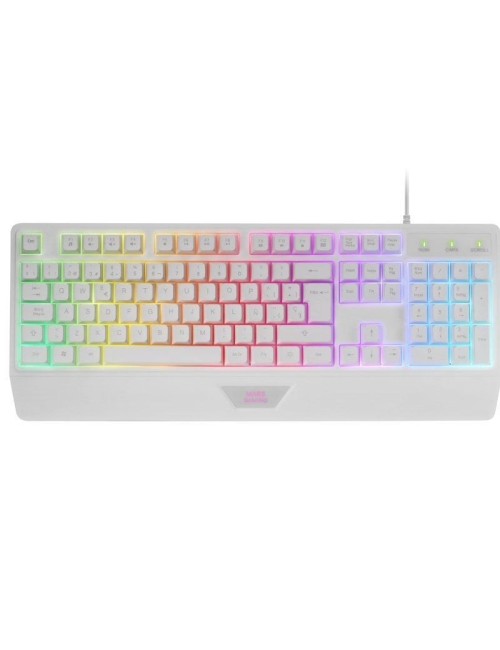 Pack Gaming Mars Gaming MCP124/ Teclado H-MECH  + Ratón Óptico + Alfombrilla/ Blanco