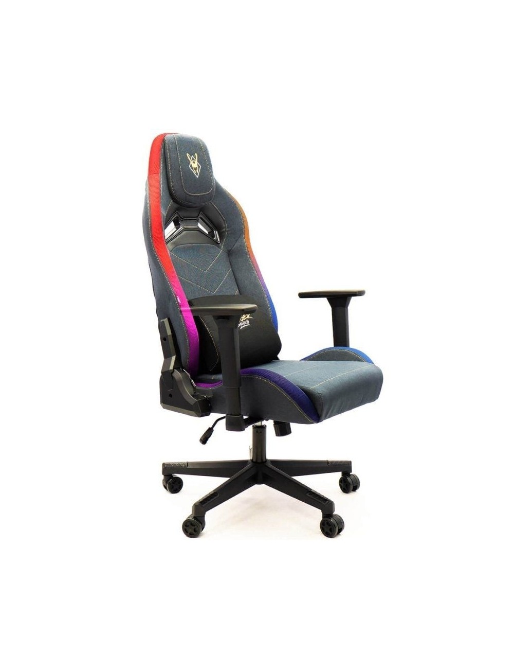 Silla Gaming Woxter Stinger Station Elite/ Luces LED/ Dorada y Plata