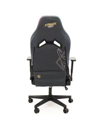 Silla Gaming Woxter Stinger Station Elite/ Luces LED/ Dorada y Plata