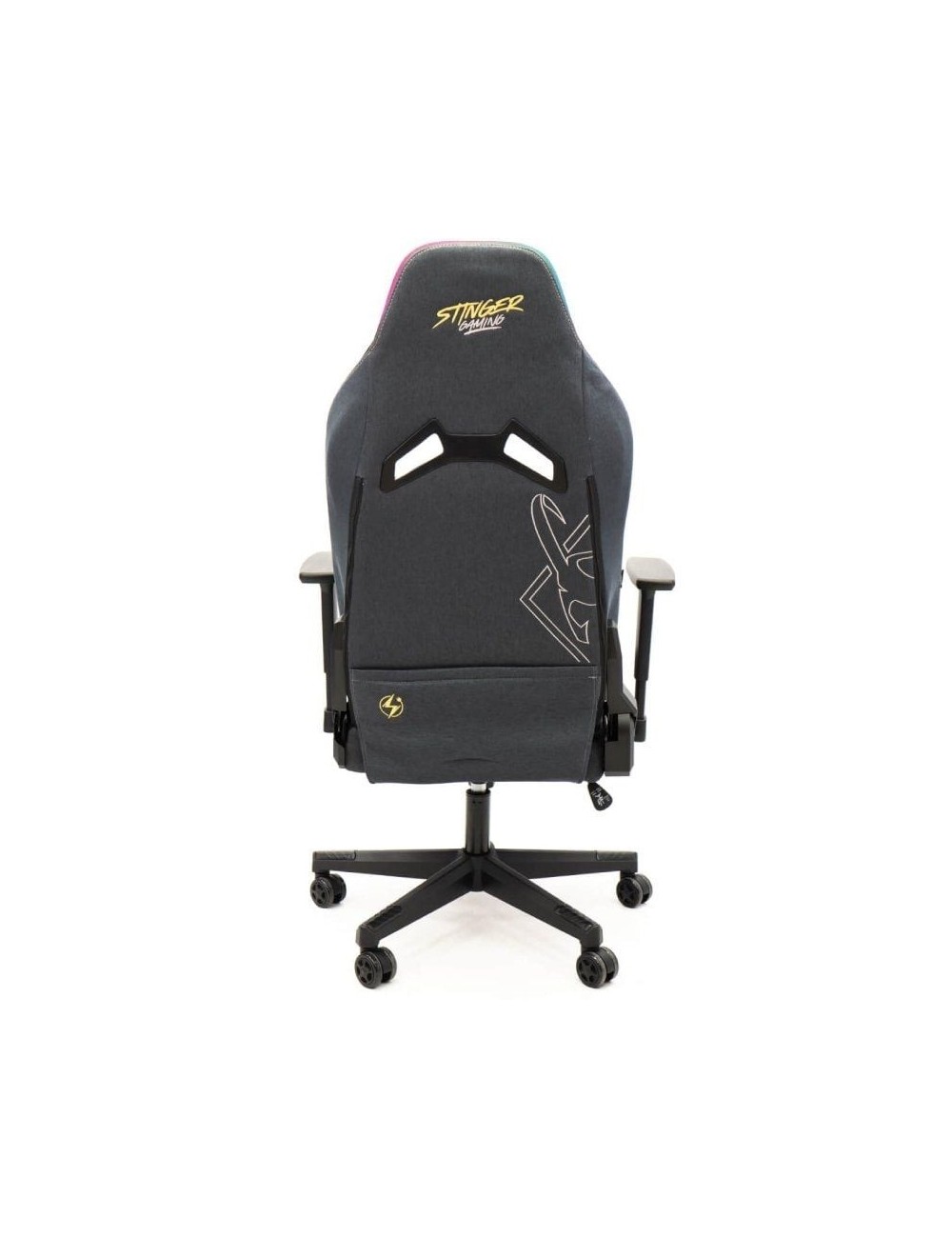 Silla Gaming Woxter Stinger Station Elite/ Luces LED/ Dorada y Plata