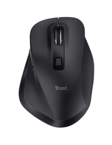Ratón Ergonómico Inalámbrico Trust Fyda Multidispositivo/ Batería recargable/ Hasta 2400 DPI