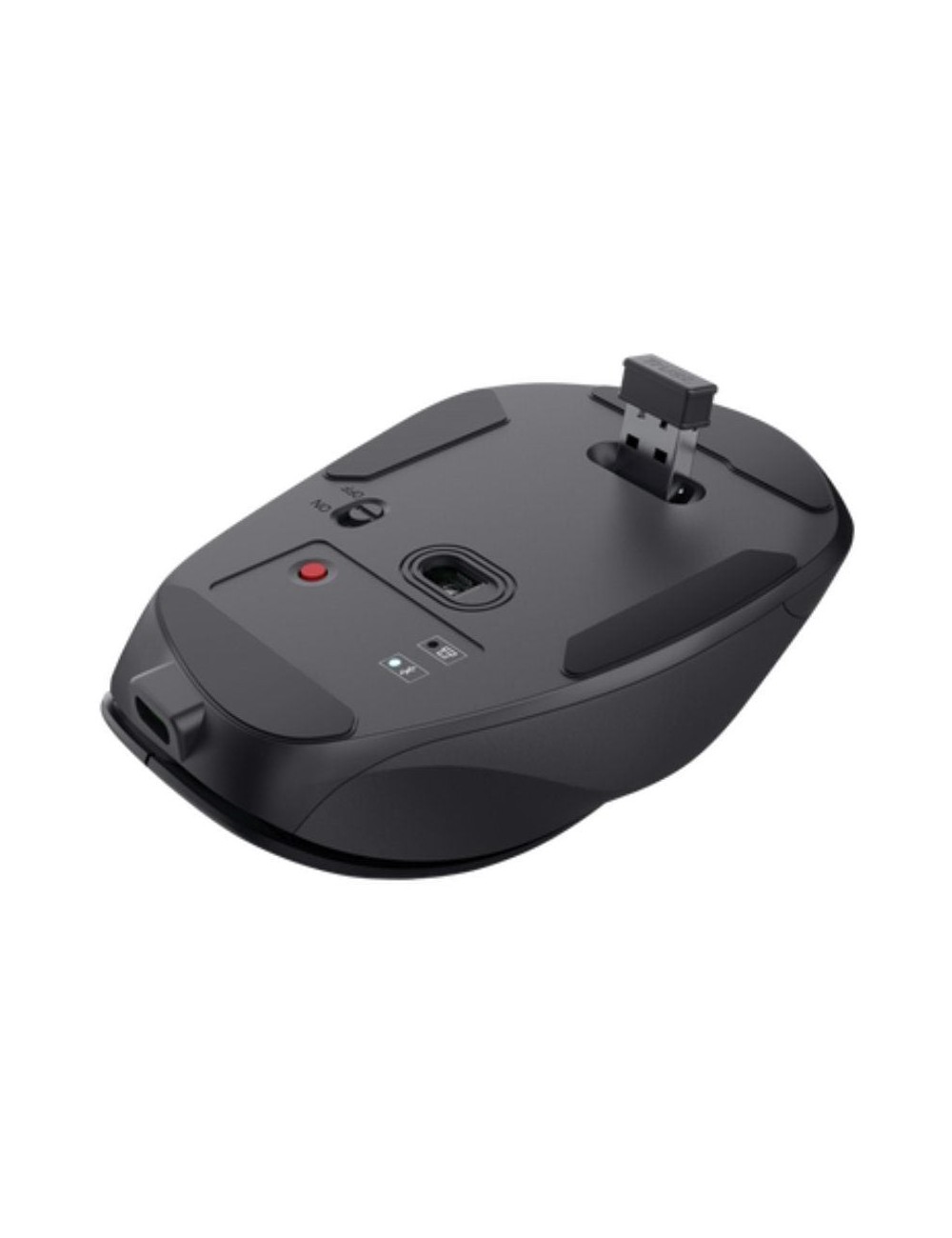 Ratón Ergonómico Inalámbrico Trust Fyda Multidispositivo/ Batería recargable/ Hasta 2400 DPI