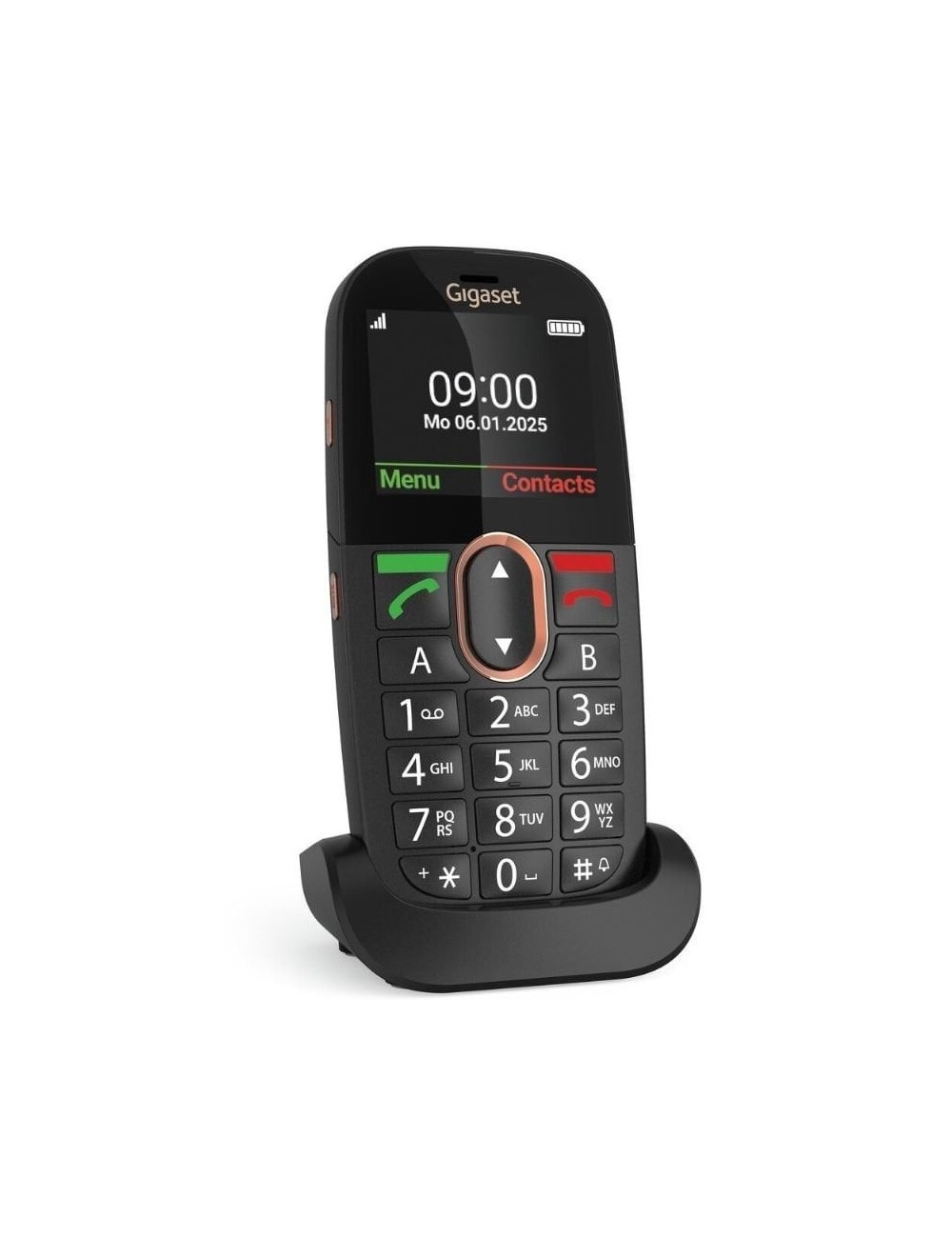 Teléfono Móvil Gigaset GL695 para Personas Mayores/ 4G/ Negro