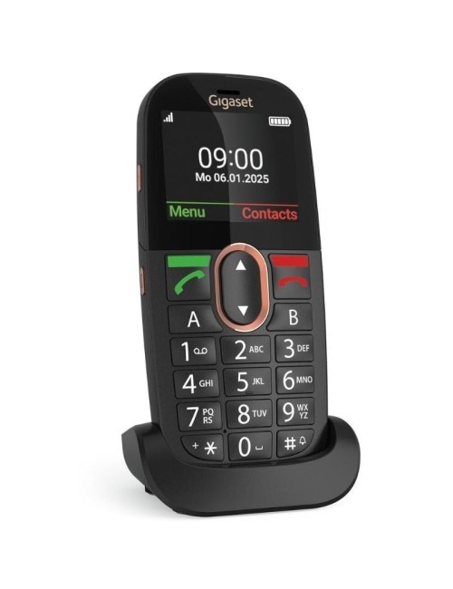 Teléfono Móvil Gigaset GL695 para Personas Mayores/ 4G/ Negro