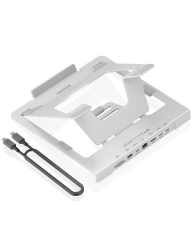 Soporte de Sobremesa - Docking USB Tipo-C Aisens ASUC-7P045-GR/ 1xUSB/ 1xUSB Tipo-C/ 1xHDMI/ 1xRJ45/ 1xLector de Tarjetas/ 1xUSB
