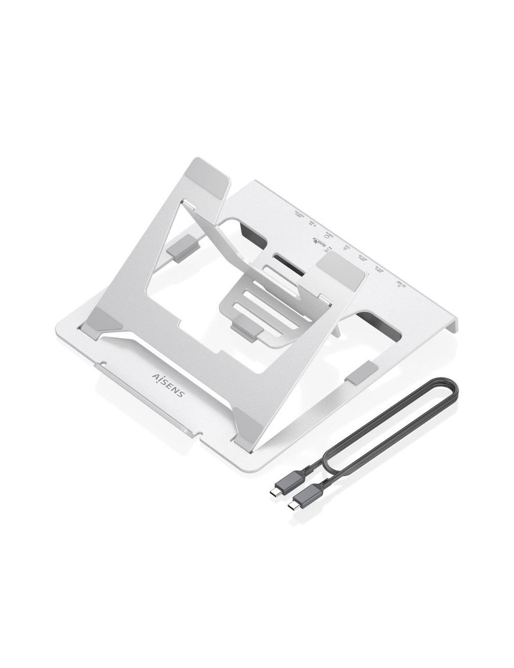 Soporte de Sobremesa - Docking USB Tipo-C Aisens ASUC-7P045-GR/ 1xUSB/ 1xUSB Tipo-C/ 1xHDMI/ 1xRJ45/ 1xLector de Tarjetas/ 1xUSB