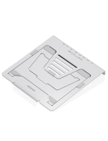 Soporte de Sobremesa - Docking USB Tipo-C Aisens ASUC-7P046-GR/ 2xUSB/ 1xUSB Tipo-C/ 2xHDMI/ 1xRJ45/ 1xUSB Tipo-C PD/ Gris