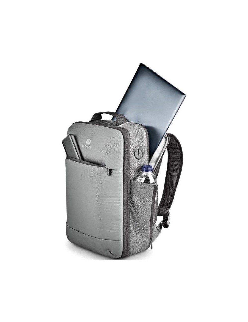Mochila Expansible NGS Monray Sacks Horizon para Portátiles hasta 14'/ Impermeable/ Gris