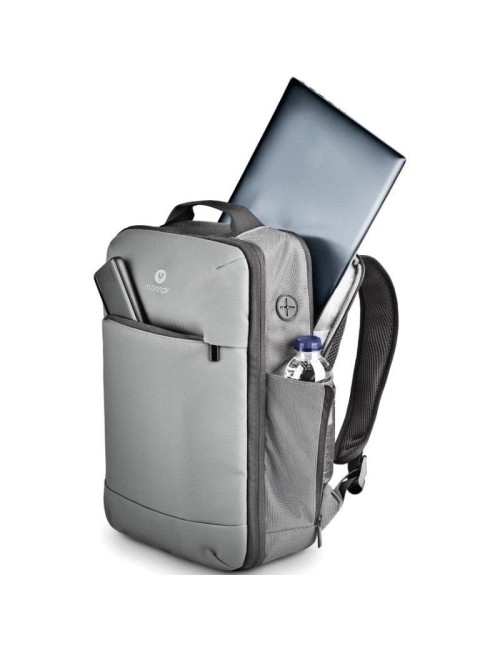 Mochila Expansible NGS Monray Sacks Horizon para Portátiles hasta 14'/ Impermeable/ Gris
