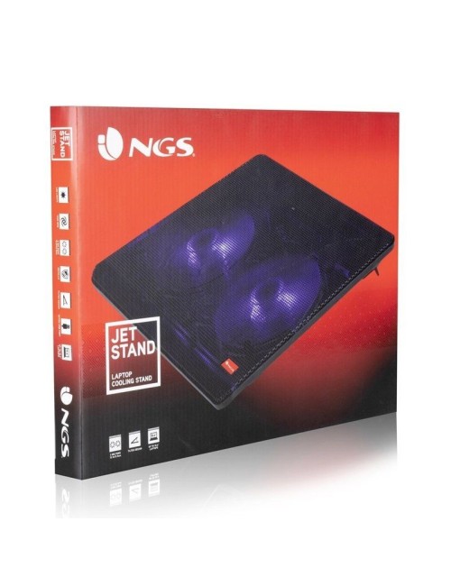 Soporte Refrigerante NGS Cooler Jetstand para Portátiles hasta 15.6'/ Iluminación LED