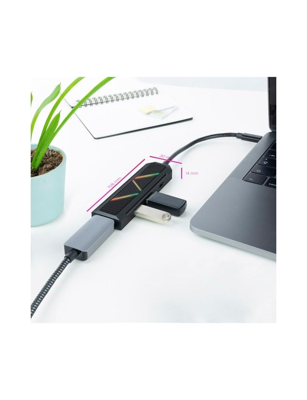 Docking USB Tipo-C Nanocable 10.16.0401/ 2xUSB/ 1xUSB Tipo-C PD/ 1xHDMI 4K