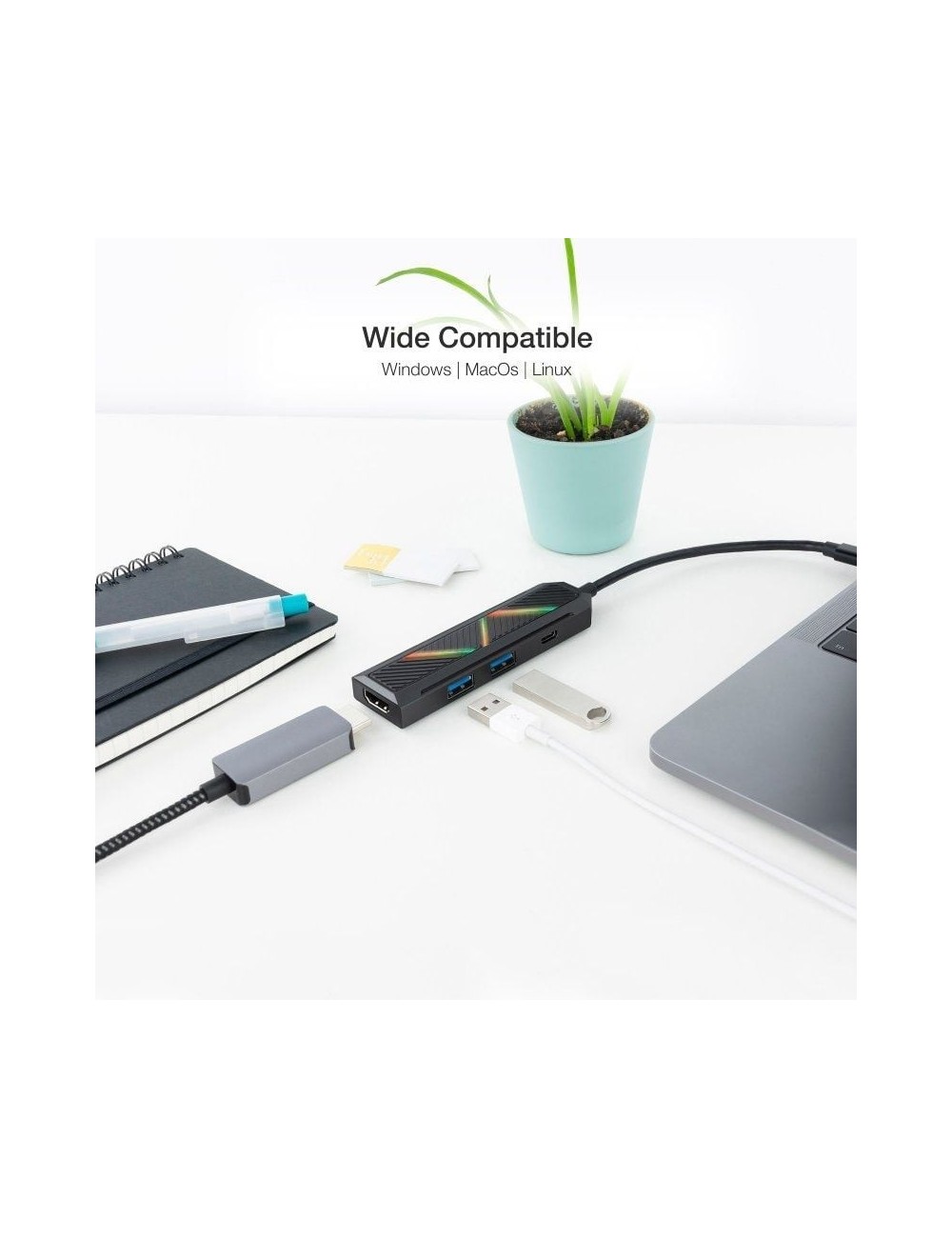 Docking USB Tipo-C Nanocable 10.16.0401/ 2xUSB/ 1xUSB Tipo-C PD/ 1xHDMI 4K