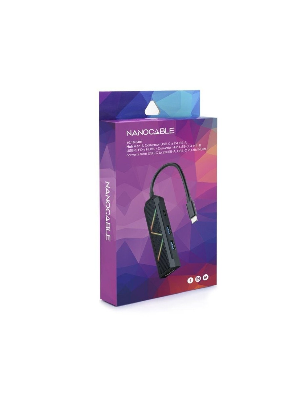 Docking USB Tipo-C Nanocable 10.16.0401/ 2xUSB/ 1xUSB Tipo-C PD/ 1xHDMI 4K