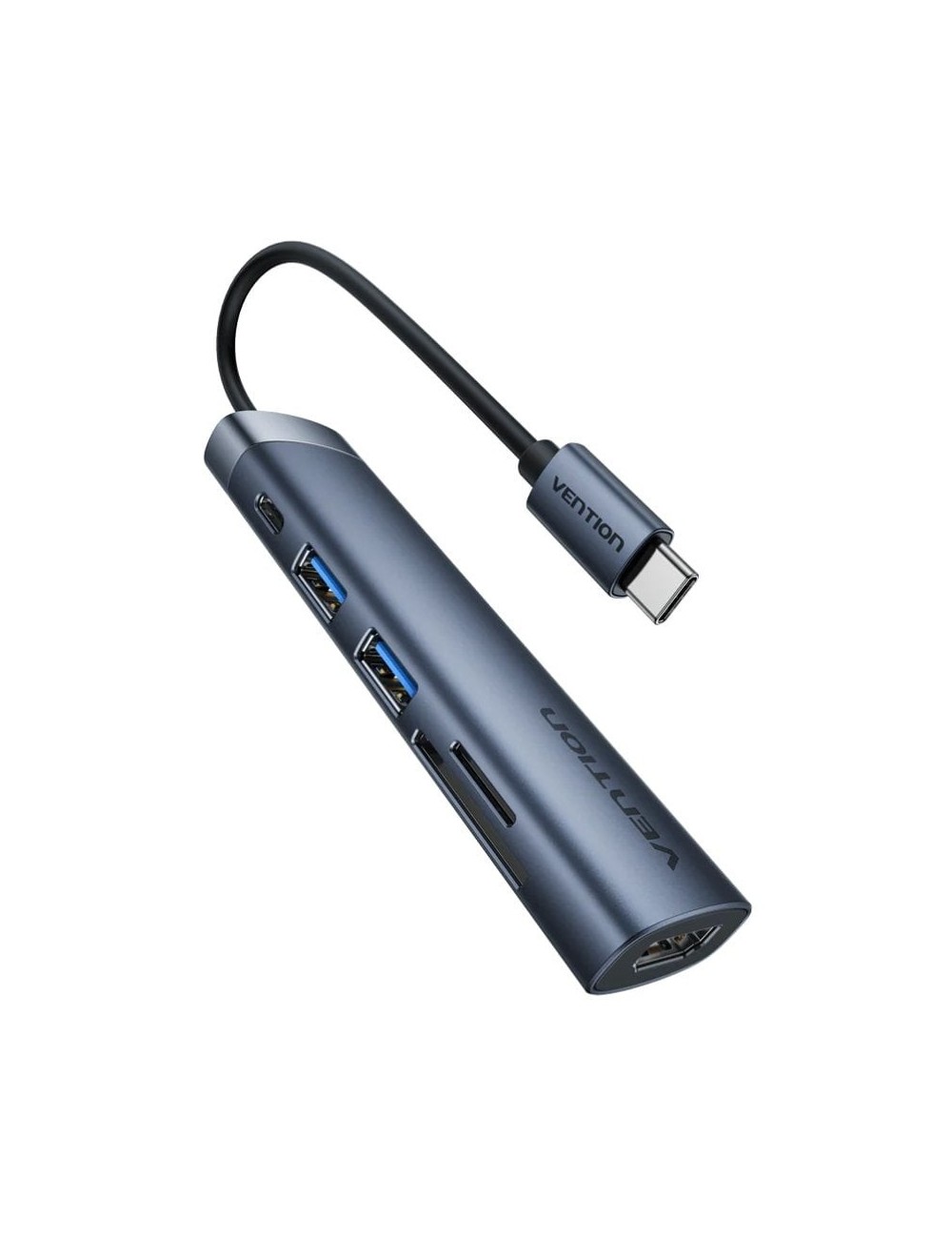 Docking USB Tipo-C Vention THJHB/ 1xHDMI 4K/ 2xUSB/ 1xUSB Tipo-C PD/ Gris