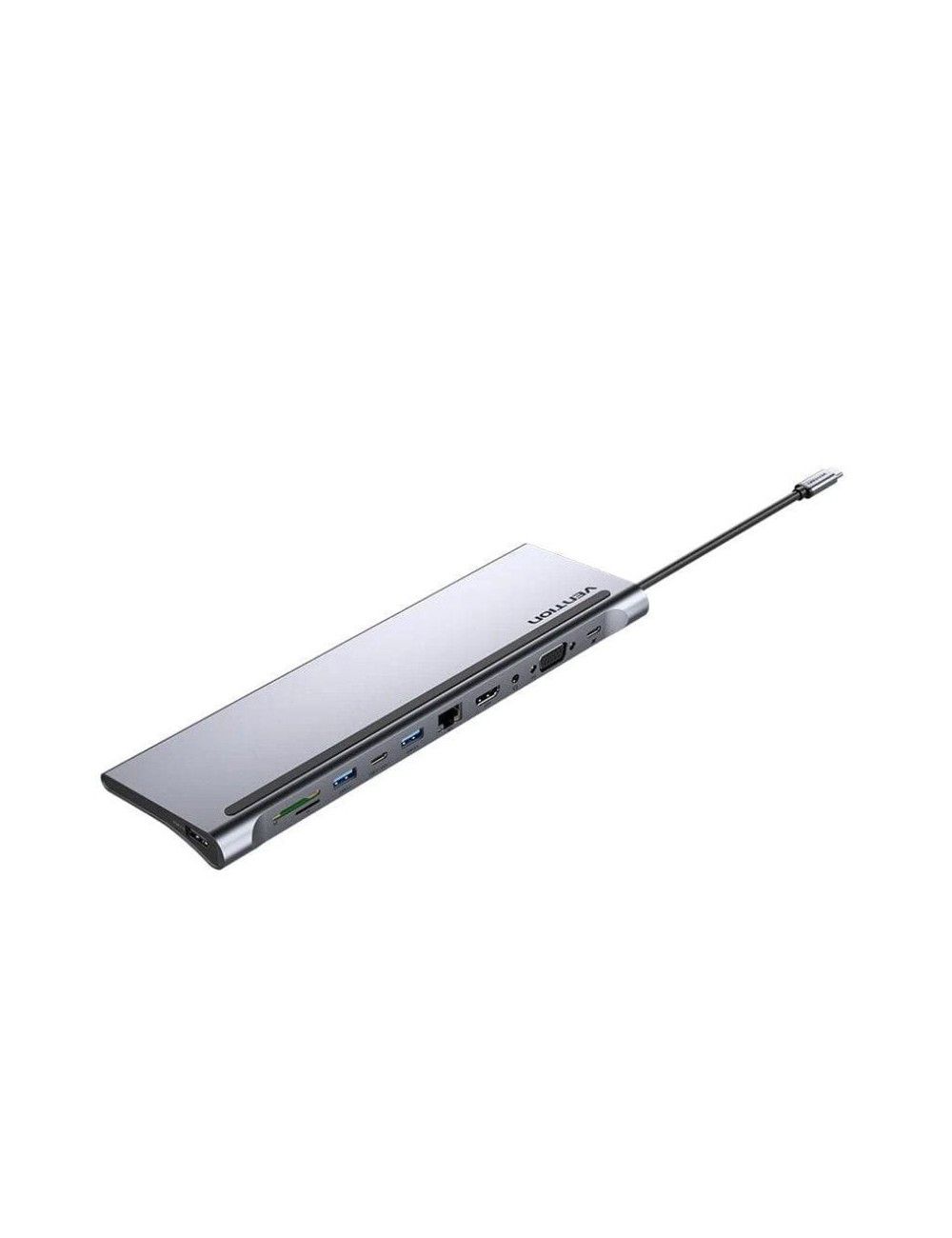 Docking USB Tipo-C Vention THTHC/ 1xHDMI/ 1xVGA/ 3xUSB/ 1xUSB Tipo-C/ 1xUSB Tipo-C PD/ 1xRJ45/ 1xLector Tarjetas SD y MicroSD/ J