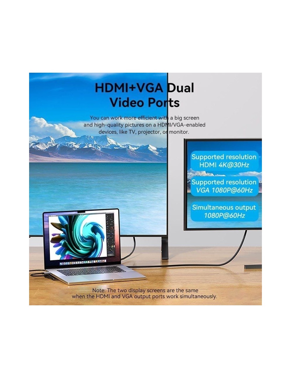 Docking USB Tipo-C Vention THTHC/ 1xHDMI/ 1xVGA/ 3xUSB/ 1xUSB Tipo-C/ 1xUSB Tipo-C PD/ 1xRJ45/ 1xLector Tarjetas SD y MicroSD/ J