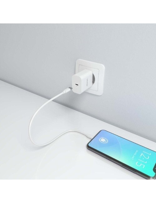 Cargador de Pared GaN Aisens A110-0938/ 1xUSB Tipo-C/ 20W/ Blanco
