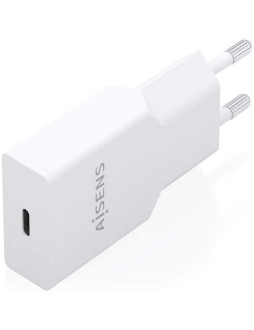 Cargador de Pared GaN Aisens A110-1001/ 1xUSB Tipo-C/ 30W/ Blanco