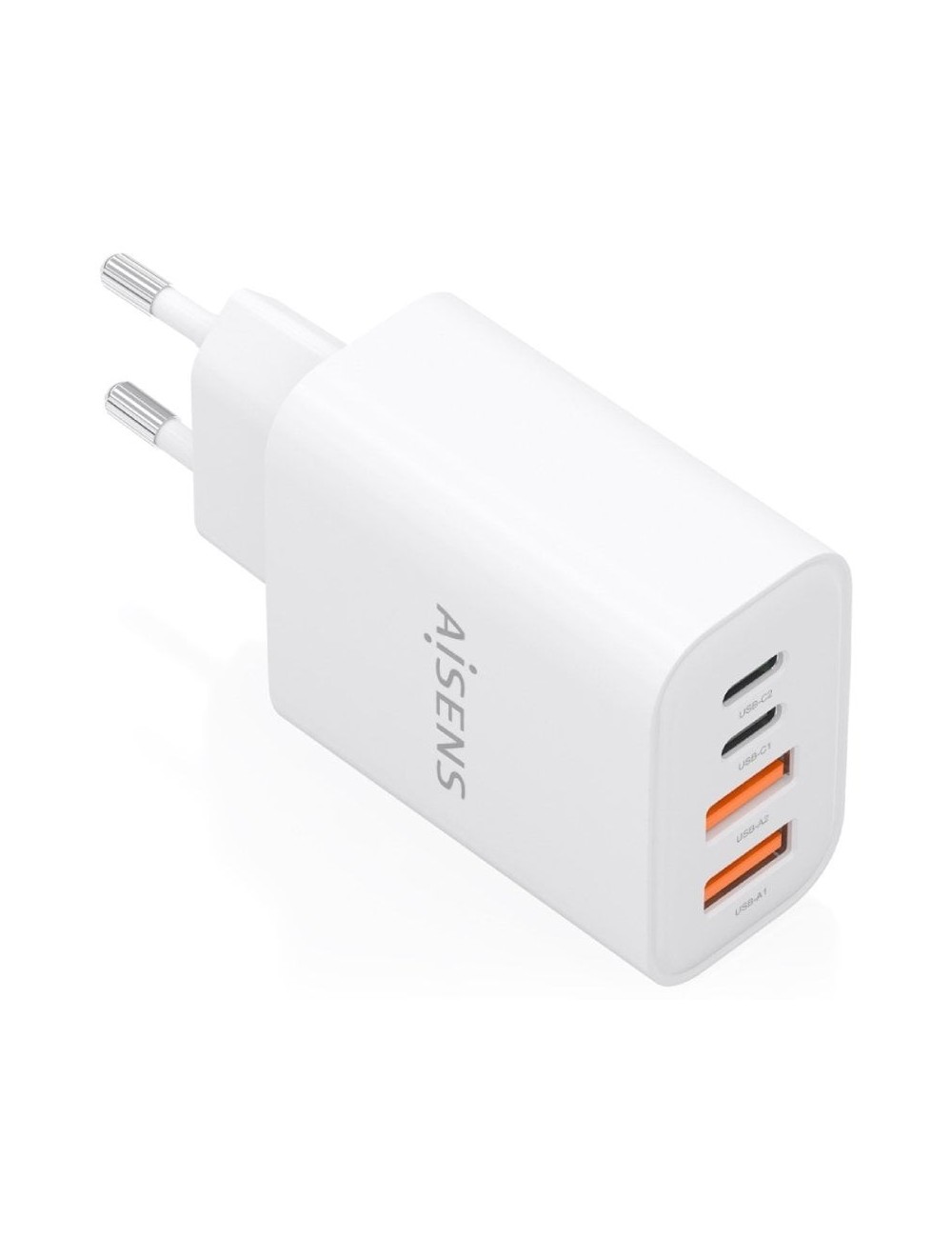 Cargador de Pared GaN Aisens A110-1027/ 2xUSB Tipo-C/ 2xUSB/ 32W/ Blanco