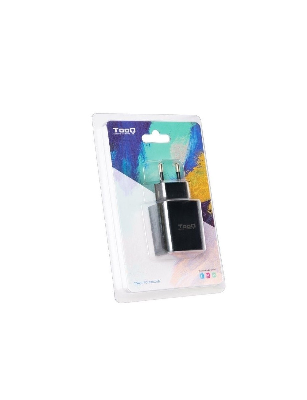 Cargador de Pared TooQ TQWC-PDUSBC20B/ 1xUSB Tipo-C/ 20W