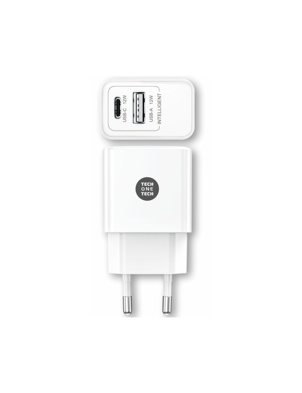 Cargador de Pared Tech One Tech TEC2904/ 1xUSB/ 2.4A/ Blanco