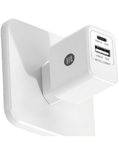 Cargador de Pared Tech One Tech TEC2904/ 1xUSB/ 2.4A/ Blanco