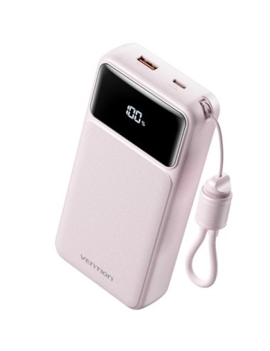 Powerbank 20000mAh Vention XGYP0-40-TY/ 22.5W/ Rosa/ Incluye Cable USB Tipo-C