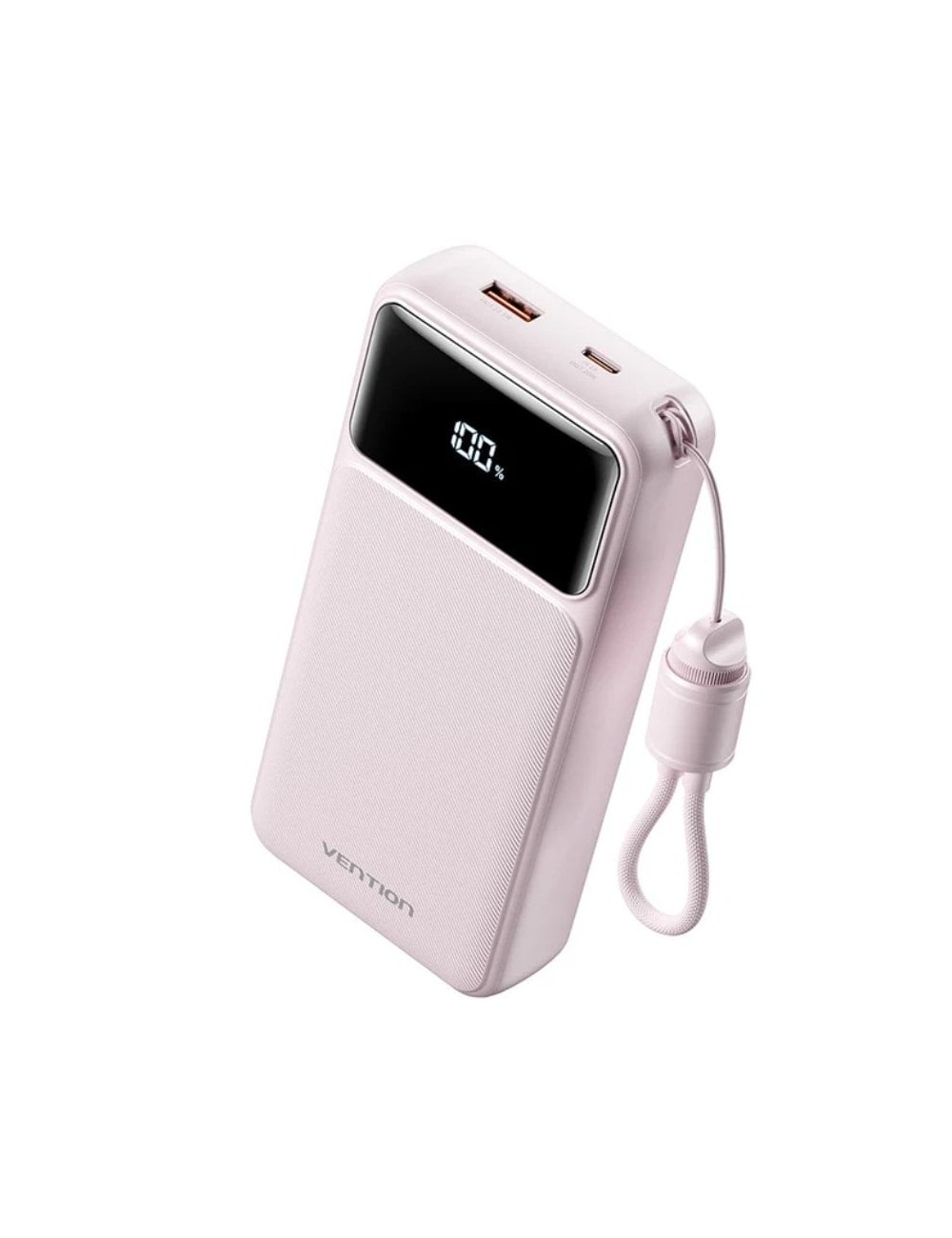 Powerbank 20000mAh Vention XGYP0-40-TY/ 22.5W/ Rosa/ Incluye Cable USB Tipo-C