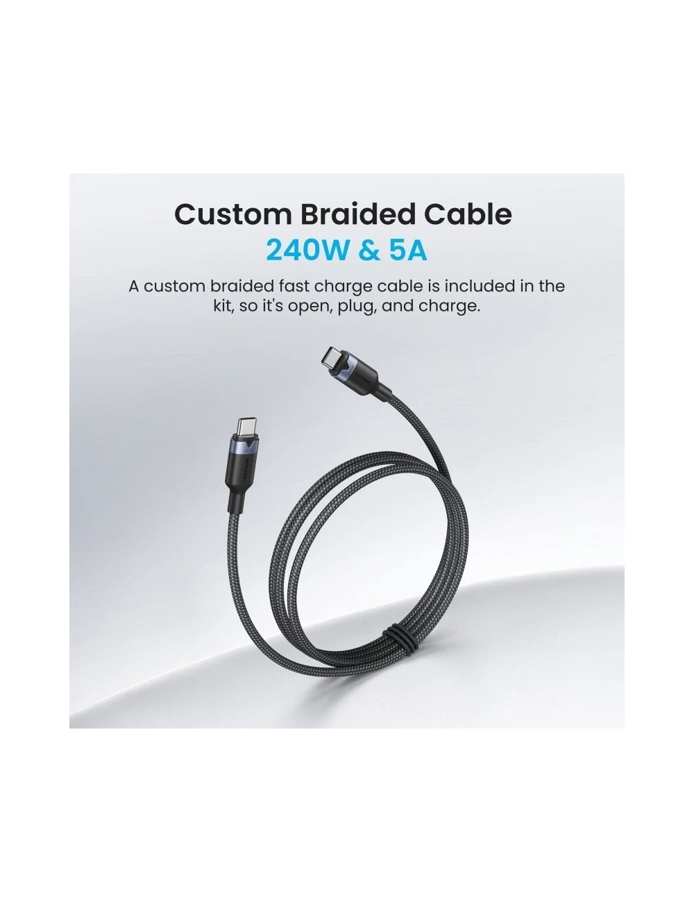 Cargador de Pared GaN Vention TZ-FCOI0-EU/ 3xUSB Tipo-C + Cable USB Tipo-C/ 1xUSB/ 140W