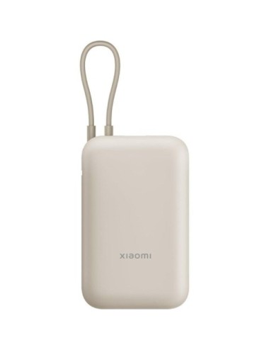 Powerbank 20000mAh Xiaomi 33W Power Bank Integrated Cable/ 33W/ Beige/ Incluye Cable USB Tipo-C