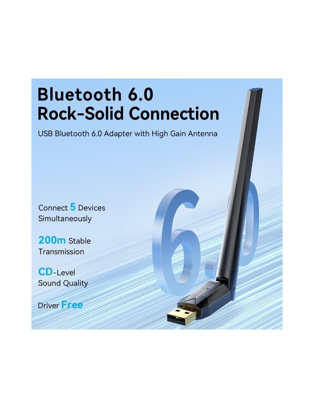Adaptador USB - Bluetooth 6.0 Vention NAMB0