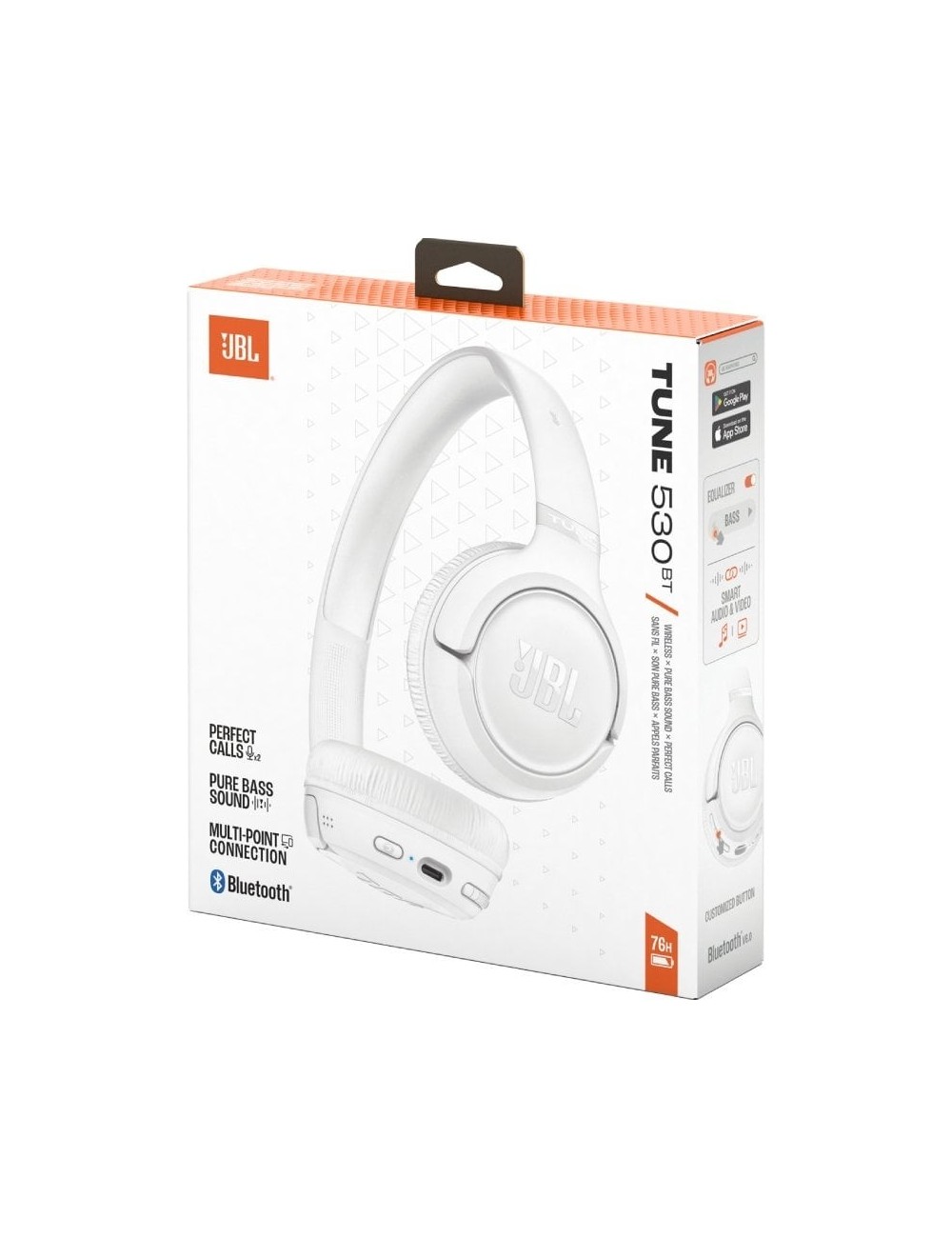 Auriculares Inalámbricos JBL Tune 530BT/ con Micrófono/ Bluetooth/ Blancos