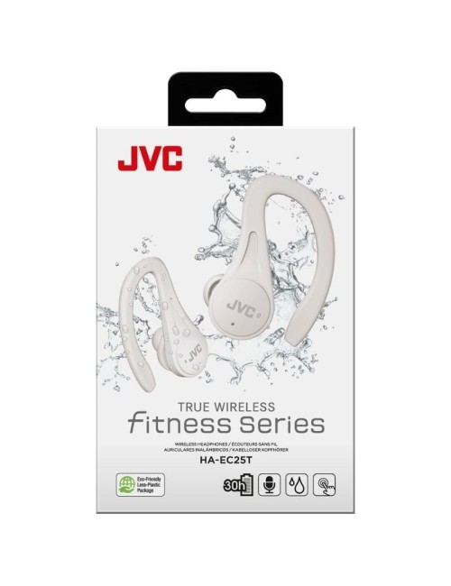 Auriculares Bluetooth JVC HA-EC25T con estuche de carga/ Autonomía 7.5h/ Blancos