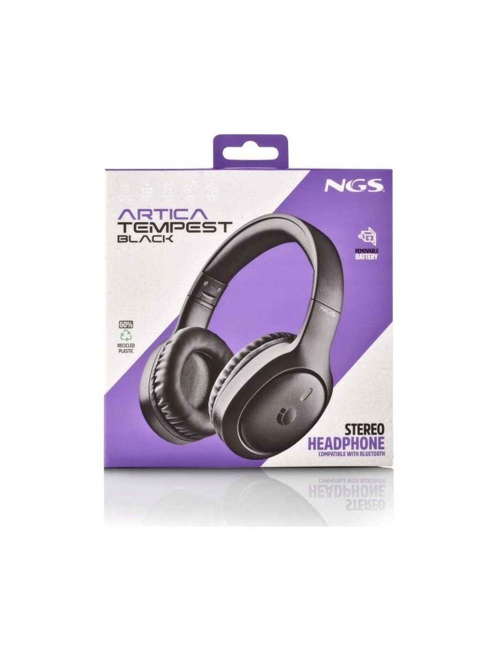 Auriculares Inalámbricos NGS Artica Tempest/ con Micrófono/ Bluetooth/ Negros