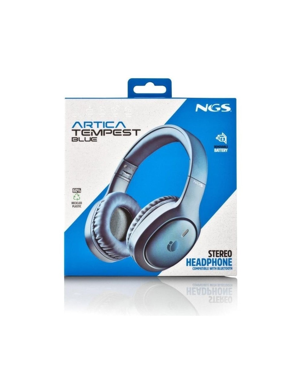 Auriculares Inalámbricos NGS Artica Tempest/ con Micrófono/ Bluetooth/ Azules